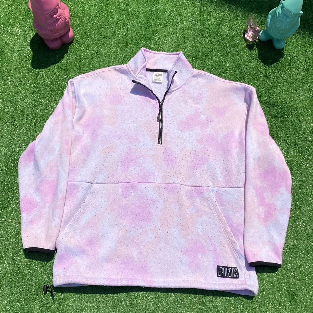 Pink Brand Zippered Pullover